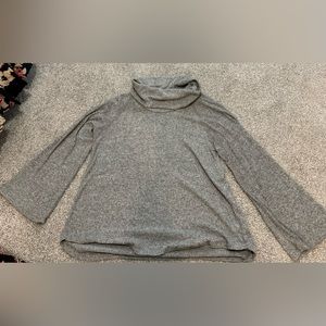 Maeve by Anthropologie Ibsen Ribbed Pullover in Grey size XL